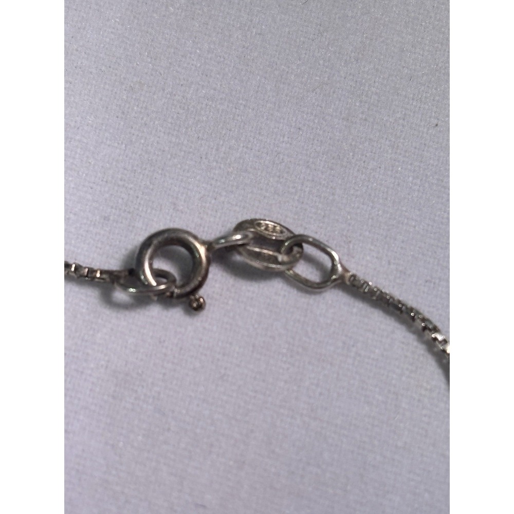 Beautiful Sterling Silver Copper Turquoise Oval Pendant and 16 Inch Chain - Picture 7 of 11